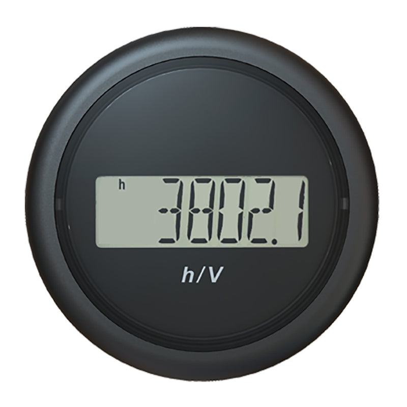 Veratron 52MM (2-1/16") ViewLine Hour Counter-Voltmeter - Black [B00005302] - Essenbay Marine