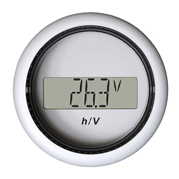 Veratron 52MM (2-1/16") ViewLine Hour Counter-Voltmeter - White [B00006302] - Essenbay Marine