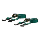 CURT 15 Dark Green Cargo Straps w/"S" Hooks - 300 lbs - 2 Pack [83015] - Essenbay Marine