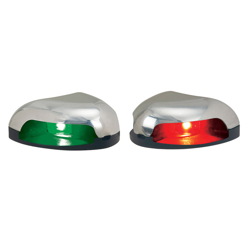 Perko Red/Green Horizontal Mount Side Light - Pair - Stainless Steel [0626DP0STS] - Essenbay Marine