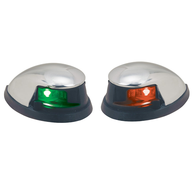 Perko Red/Green Horizontal Mount Side Lights - Pair - Chrome Plated Zinc [0648DP0CHR] - Essenbay Marine