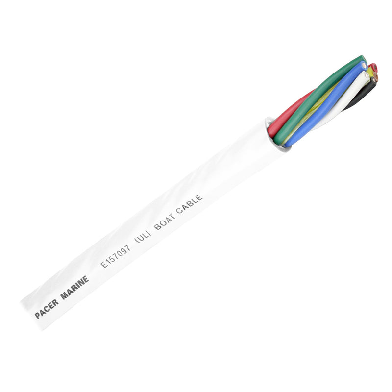 Pacer Round 6 Conductor Cable - By The Foot - 16/6 AWG - Black, Brown, Red, Green, Blue  White [WR16/6-FT] - Essenbay Marine