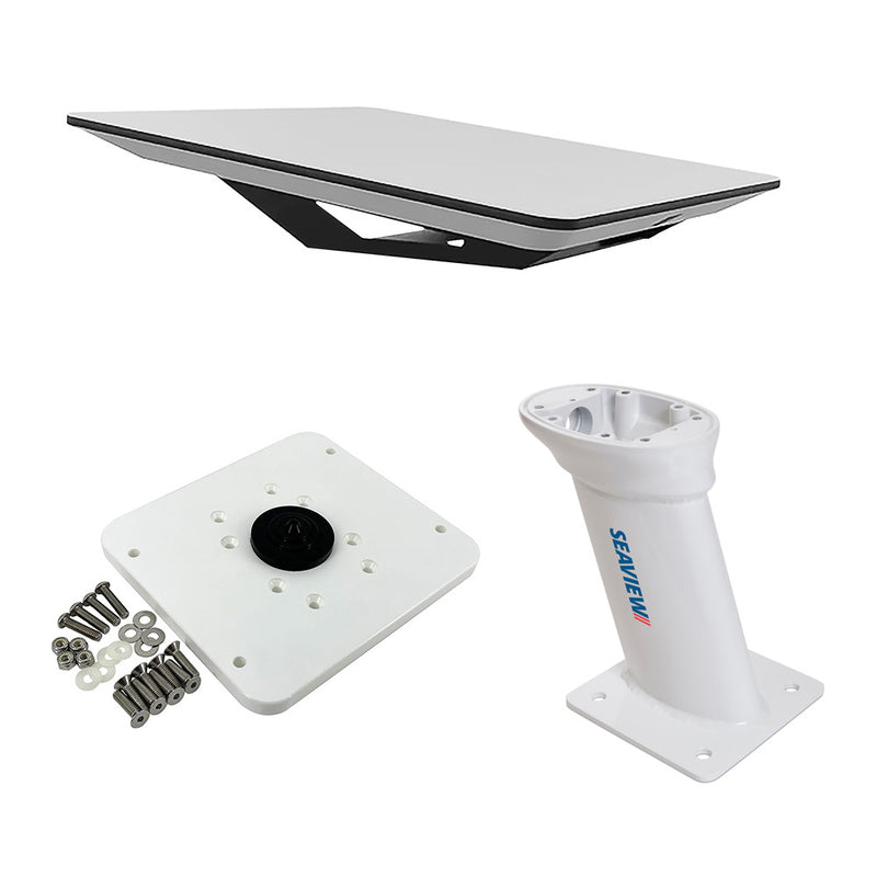 KVH Starlink Flat Panel Kit w/10" Seaview Pedestal Mount  Adastlka Starlink Top Plate [72-1048-SV10] - Essenbay Marine