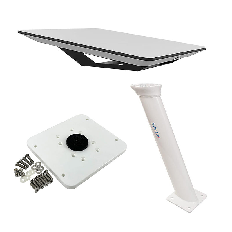 KVH Starlink Flat Panel Kit w/24" Seaview Pedestal Mount  Adastlka Starlink Top Plate [72-1048-SV24] - Essenbay Marine