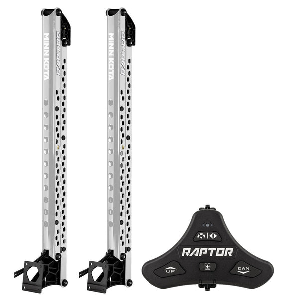 Minn Kota Raptor Bundle Pair - 10' Silver Shallow Water Anchors w/Active Anchoring  Footswitch Included [1810633/PAIR] - Essenbay Marine