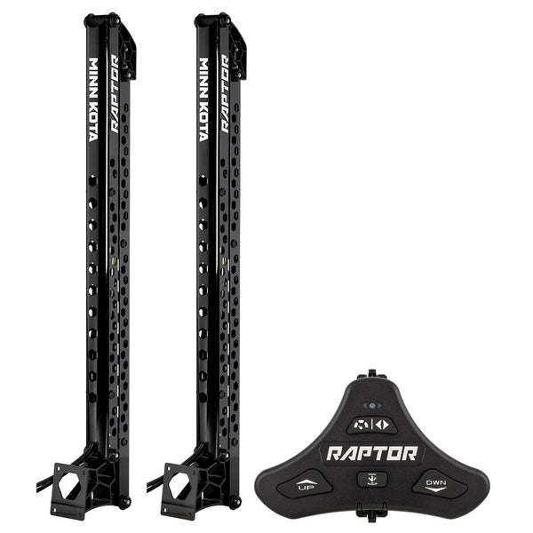 Minn Kota Raptor Bundle Pair - 10' Black Shallow Water Anchors w/Active Anchoring  Footswitch Included [1810630/PAIR] - Essenbay Marine