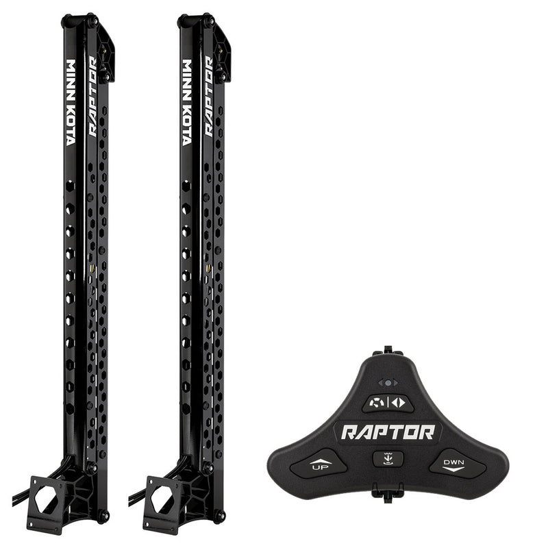 Minn Kota Raptor Bundle Pair - 8' Black Shallow Water Anchors w/Footswitch [1810600/PAIR] - Essenbay Marine