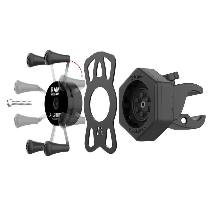 RAM Mount RAM X-Grip Phone Mount w/Vibe-Safe  Small Tough-Claw [RAM-HOL-UN7-462-400] - Essenbay Marine