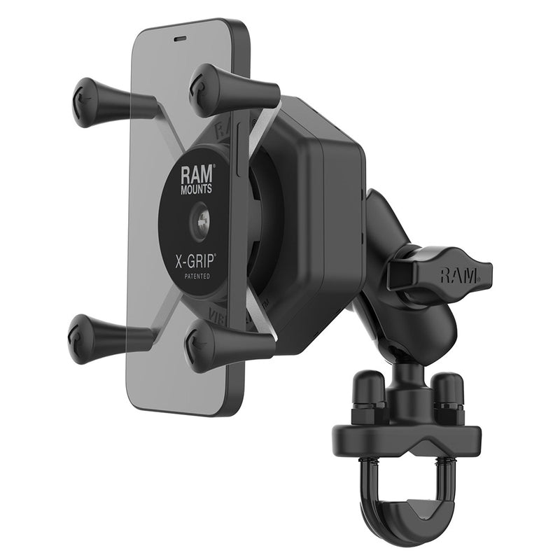 RAM Mount RAM X-Grip Phone Mount w/Vibe-Safe  U-Bolt Base - Short [RAM-B-149Z-A-UN7-462] - Essenbay Marine