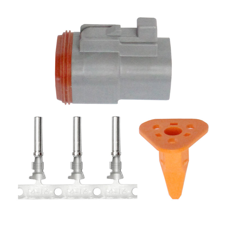 Pacer DT Deutsch Plug Repair Kit - 14-18 AWG (3 Position) [TDT06F-3RS] - Essenbay Marine