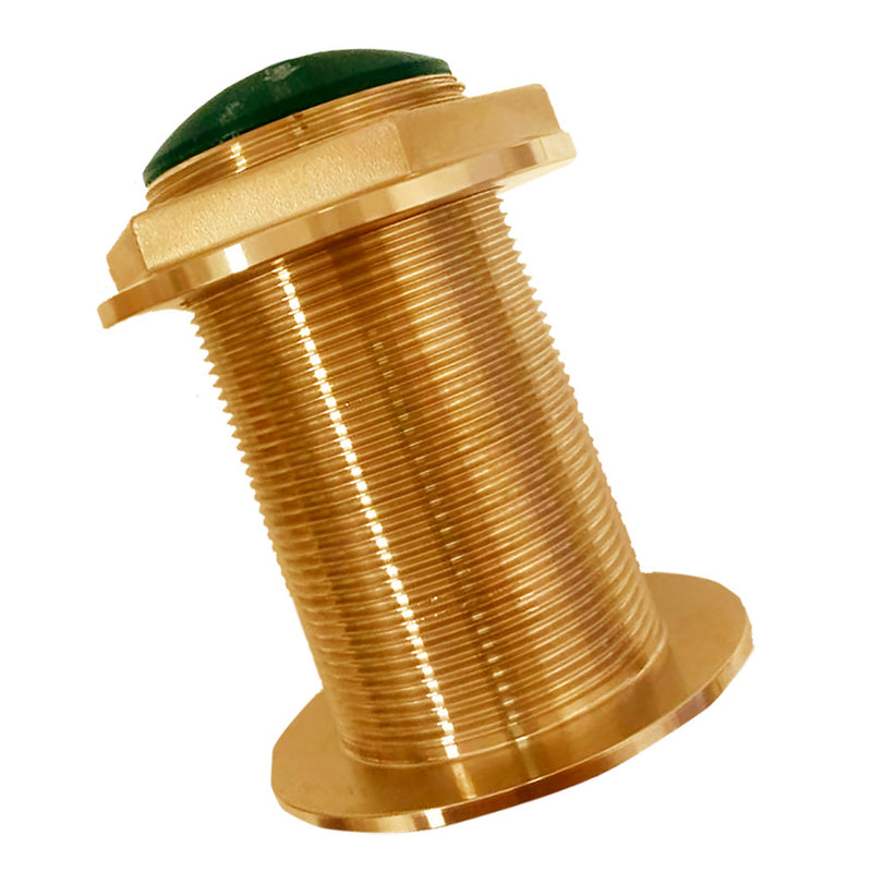 SI-TEX Bronze Low-Profile Thru-Hull Medium-Frequency CHIRP Transducer - 600W, 18 Tilt, 80-130kHz [BT70MA600-18] - Essenbay Marine