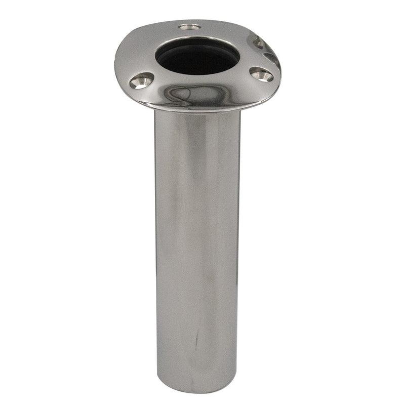 C.E. Smith 70 Series Standard Flush Mount Rod Holder - 0 Degree - Stainless Steel - Gimbal Bar Bottom - Black Liner [536700] - Essenbay Marine