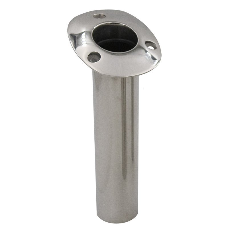 C.E. Smith 70 Series Standard Flush Mount Rod Holder - 15 Degree - Stainless Steel - Gimbal Bar Bottom - Black Liner [536710] - Essenbay Marine