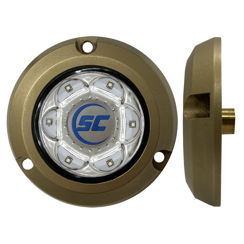 Shadow-Caster SC2 Series Bronze Surface Mount Underwater Light - Bimini Blue [SC2-BB-BZSM] - Essenbay Marine