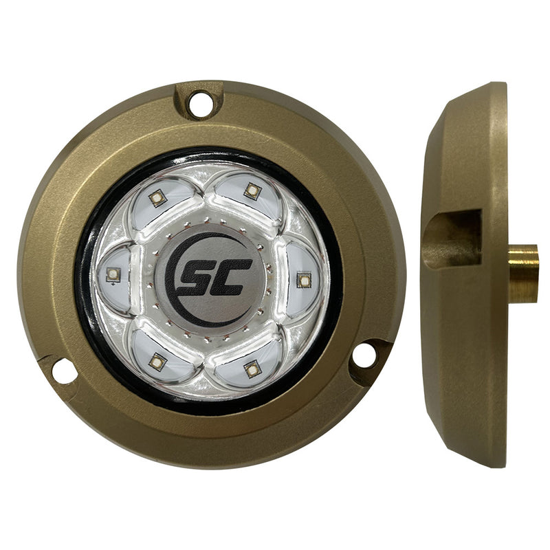 Shadow-Caster SC2 Series Bronze Surface Mount Underwater Light - Great White [SC2-GW-BZSM] - Essenbay Marine