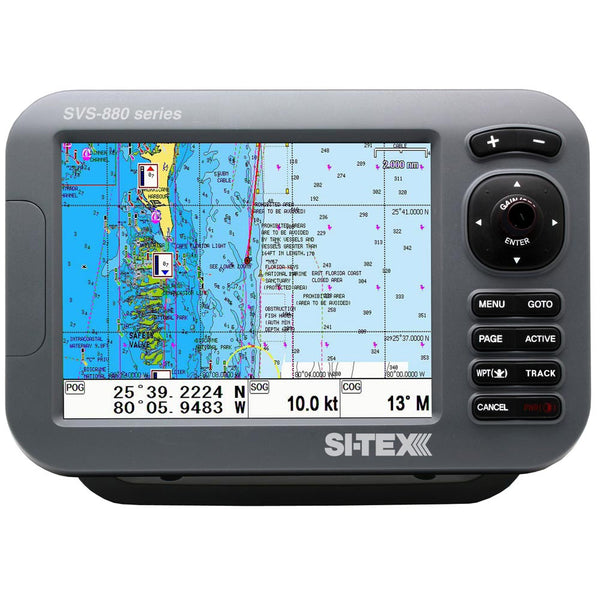 SI-TEX GPS Chart-Dual Frequency 600W Sonar System - 8 Color LCD w/Internal GPS Antenna  C-MAP 4D Card [SVS-880CF+] - Essenbay Marine