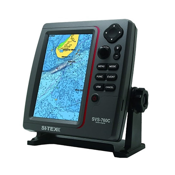 SI-TEX Standalone 7 GPS Chart Plotter System w/Color LCD, External GPS Antenna  C-MAP 4D Card [SVS-760C+] - Essenbay Marine