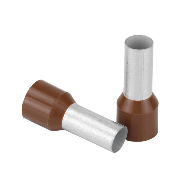 Pacer Brown 4 AWG Wire Ferrule - 16mm Length - 10 Pack [TFRL4-16MM-10] - Essenbay Marine