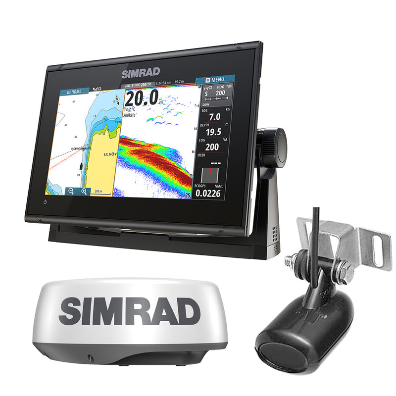 Simrad GO9 XSE Combo w/Transom Mount Transducer 83/200 kHz  HALO20 Package [000-16294-001] - Essenbay Marine