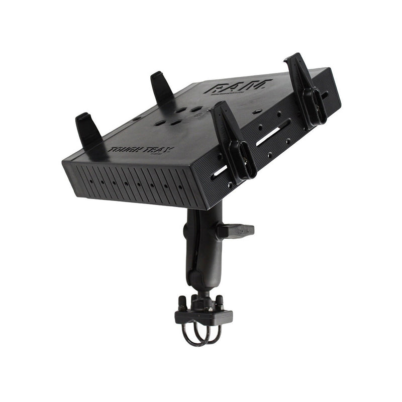 RAM Mount RAM Tough-Tray Double Ball Mount w/Double U-Bolt Rail Base [RAM-101-DAN1U] - Essenbay Marine