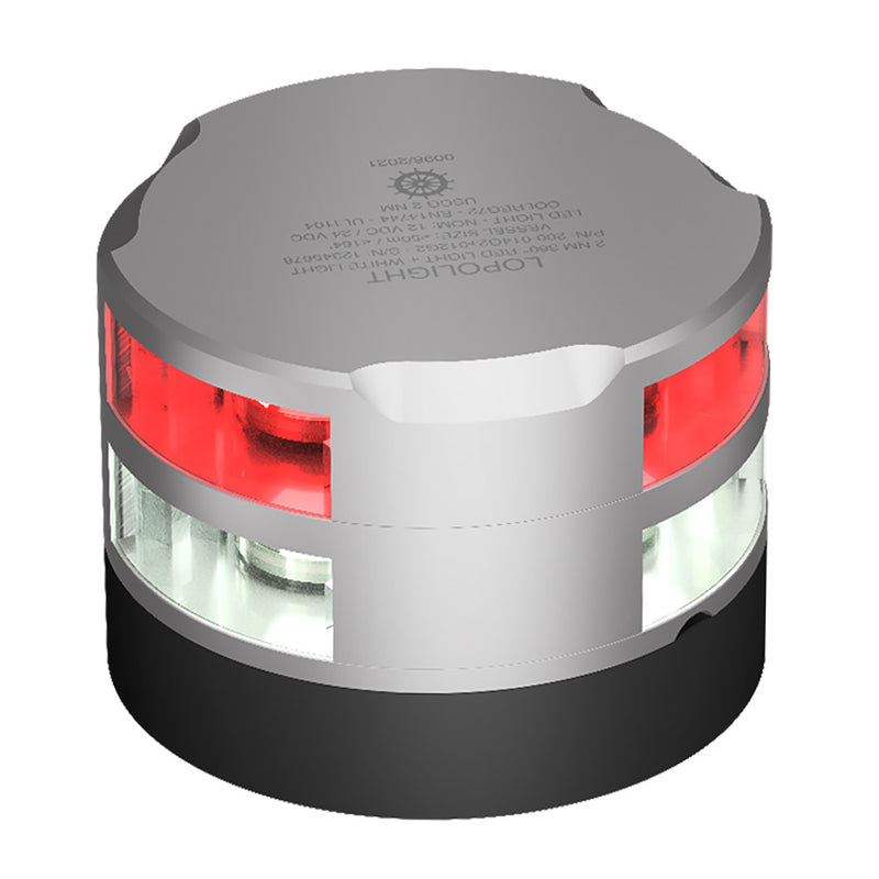 Lopolight 2nm 360 Red + 2nm 360 White - Silver Anodized [200-014G2+012G2] - Essenbay Marine