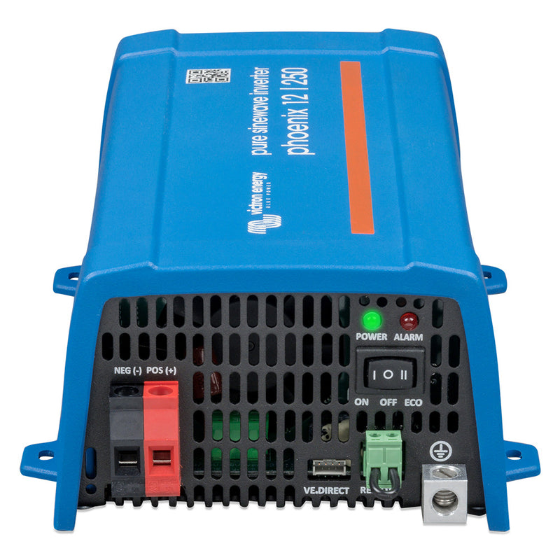 Victron Phoenix Inverter 12/250 - 120V - VE.Direct NEMA 5-15R - Single Outlet - 200W [PIN122510500] - Essenbay Marine