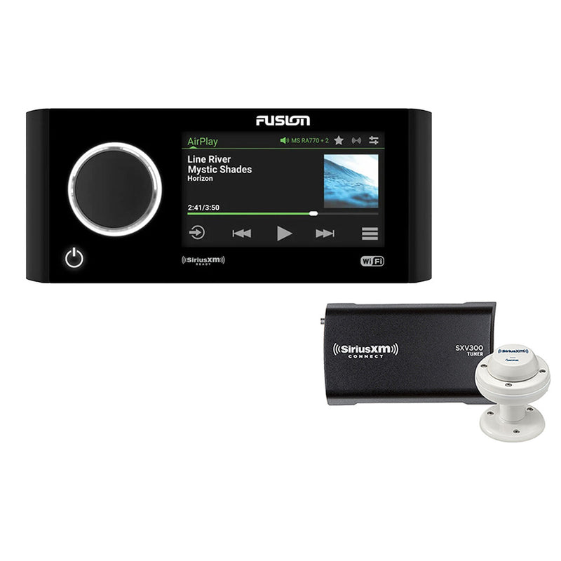 Fusion Apollo MS-RA770 Touchscreen AM/FM/BT/SiriusXM Stereo w/SiriusXM SXV300 Connect Tuner  Marine/RV Antenna [010-01905-00/SXM] - Essenbay Marine