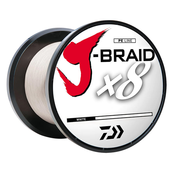 Daiwa J-BRAID x8 Braided Line - 40 lbs - 300 yds - White [JB8U40-300WH] - Essenbay Marine