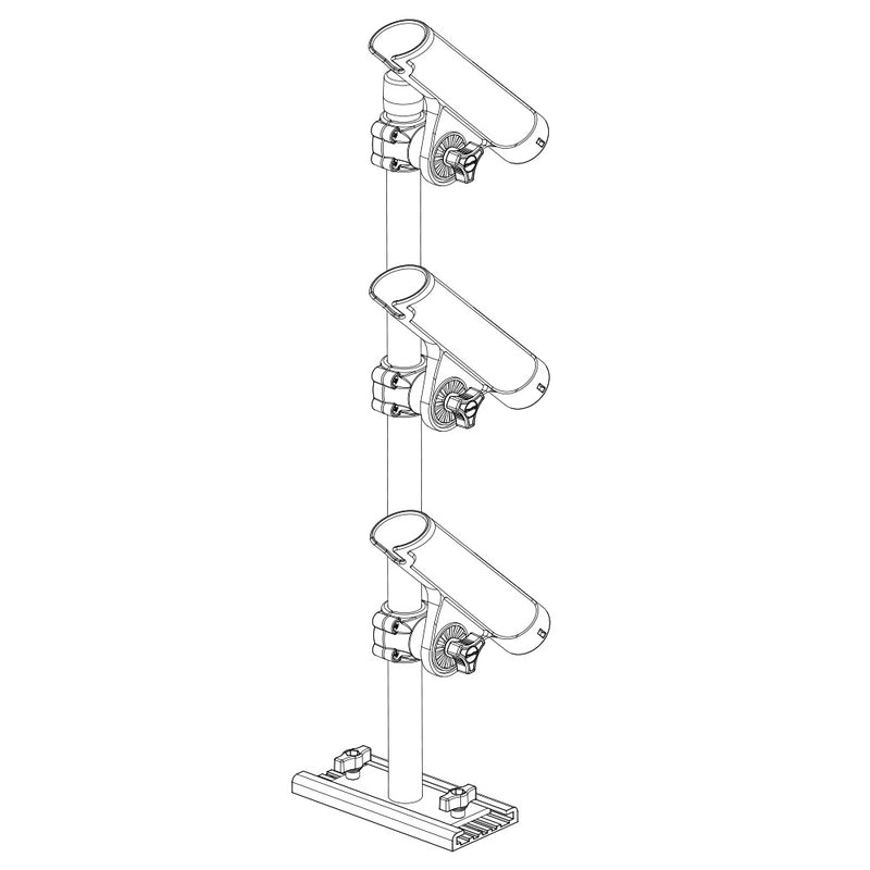 Scotty 333 Track Mounted Rod Tree - Rodmaster II Rod Holders [0333] - Essenbay Marine