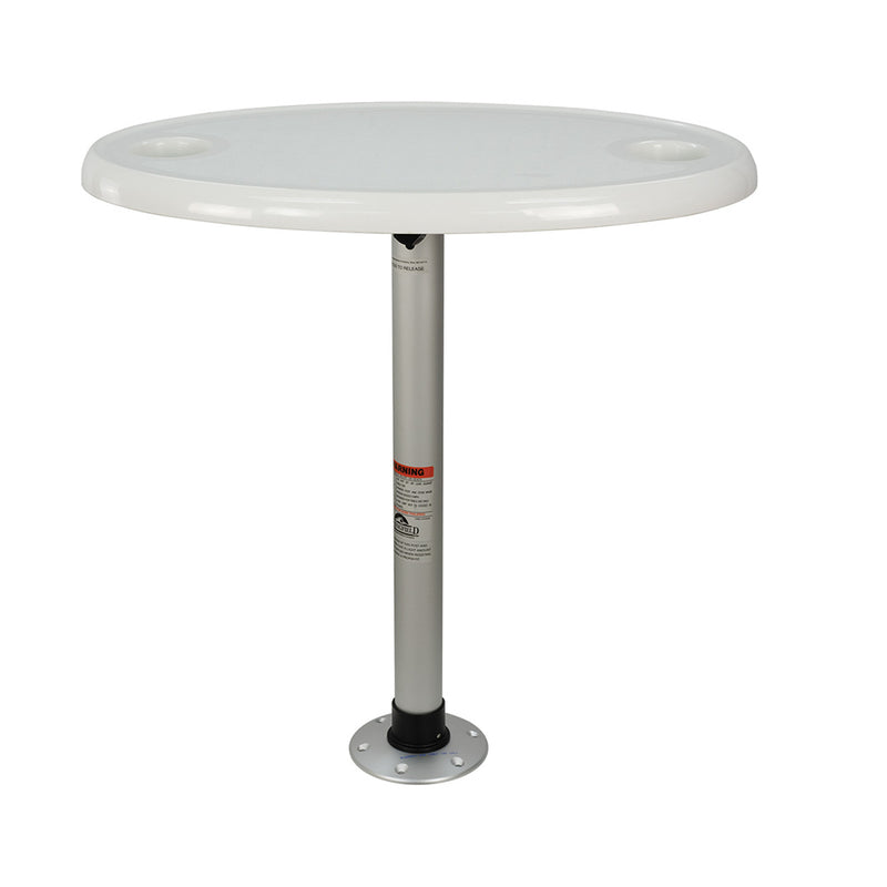 Springfield Thread-Lock Electrified Oval Table Package w/LED Lights  USB Ports [1691227-L1] - Essenbay Marine