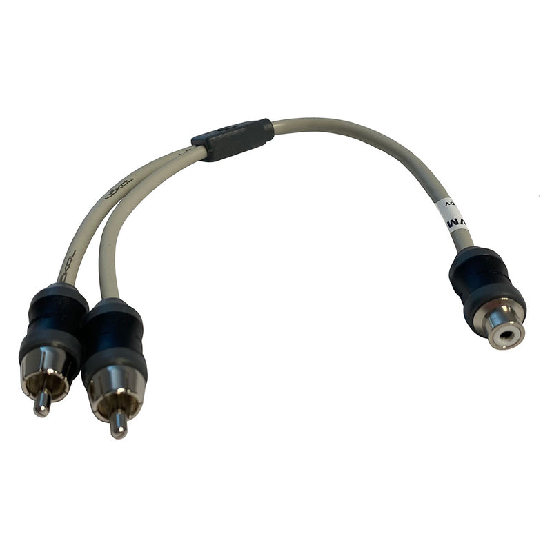 Marine Audio Adapter RCA Twisted Pair Y Adapter - 1 Female to 2 Male [VMCRCA1F2M] - Essenbay Marine