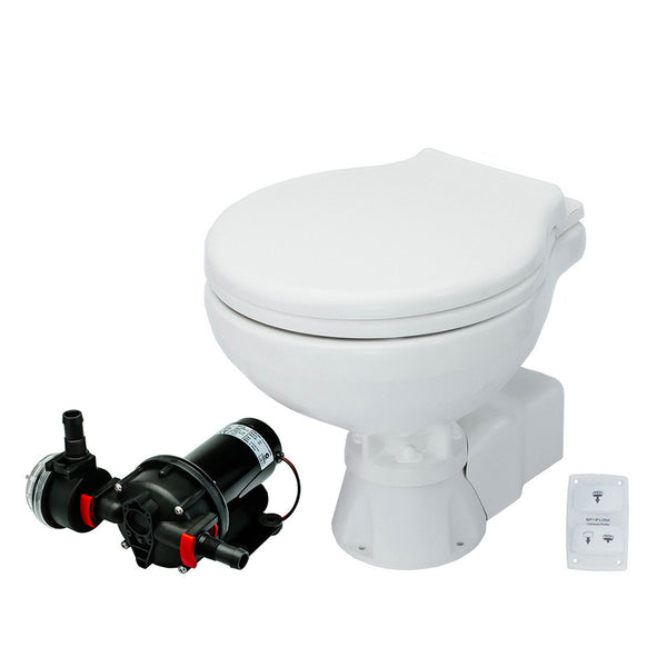 Johnson Pump AquaT Toilet Silent Electric Compact - 24V [80-47231-02] - Essenbay Marine