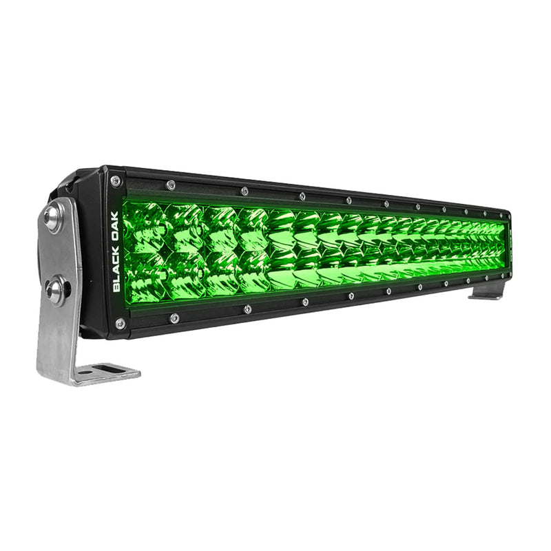 Black Oak Curved Double Row Combo Green Hog Hunting 20" Pro Series 3.0 LED Light Bar [20CG-D3OS] - Essenbay Marine