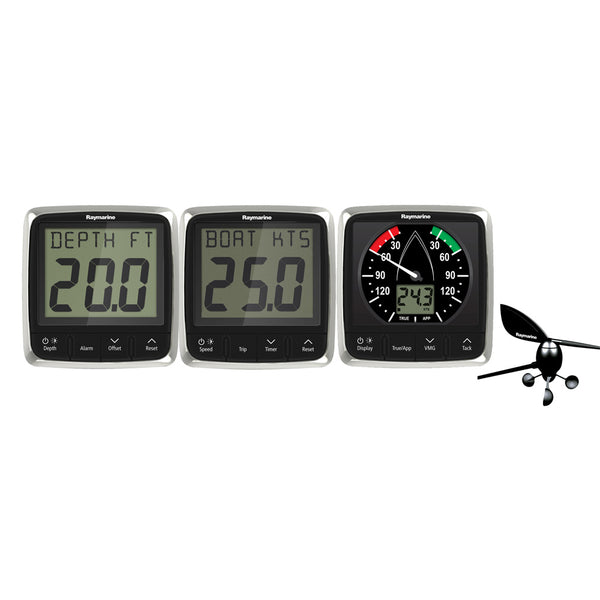 Raymarine i50/i60 Wind, Speed, Depth System Pack w/Transducers [T70584] - Essenbay Marine