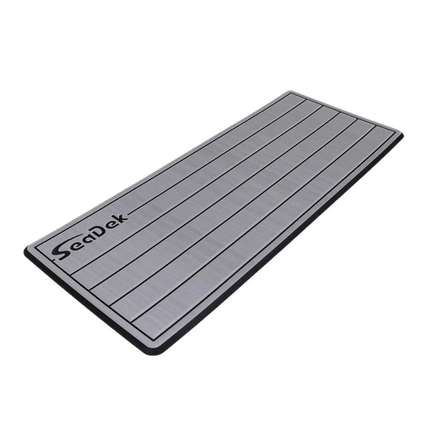 SeaDek 16 x 39" 20mm Dual Density Large Teak Helm Pad w/SeaDek Logo - Brushed Texture - Storm Gray/Black (406.4mm x 990.6mm x 20mm) [53601-80324] - Essenbay Marine