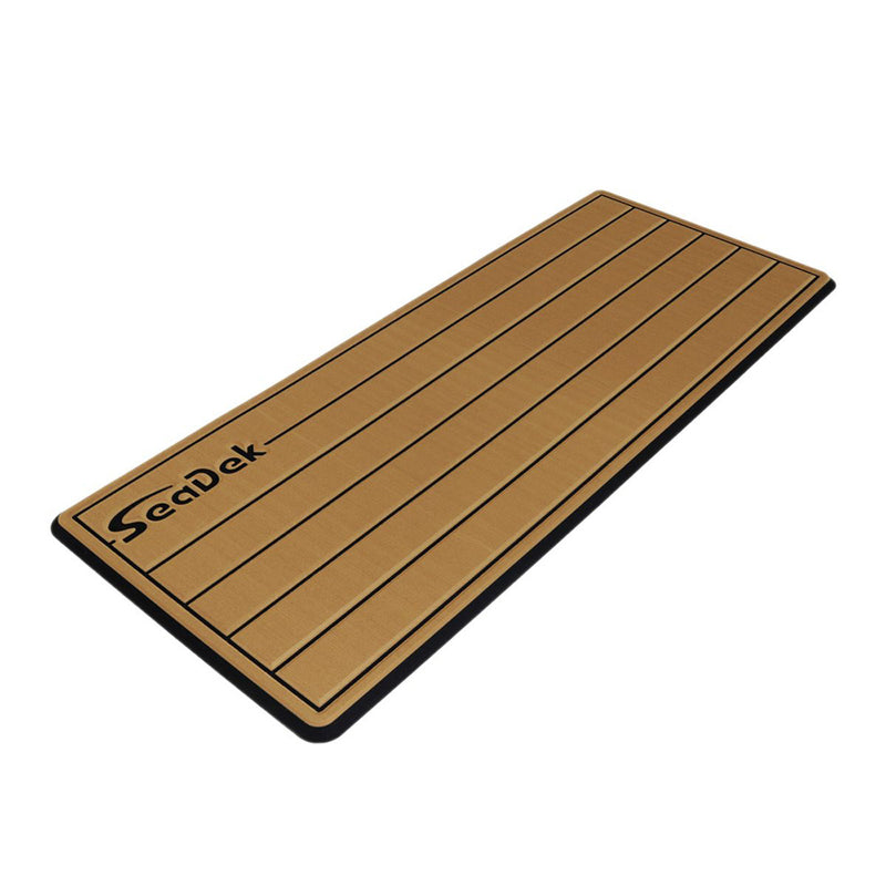 SeaDek 16 x 39" 20mm Dual Density Large Teak Helm Pad w/SeaDek Logo - Brushed Texture - Mocha/Black (406.4mm x 990.6mm x 20mm) [53601-80327] - Essenbay Marine