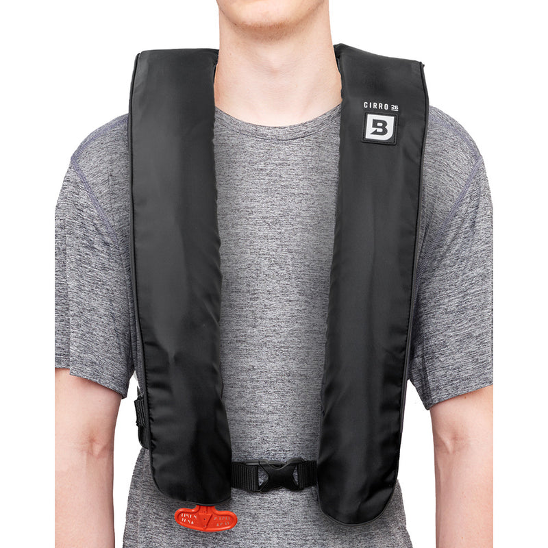 Bluestorm Cirro 26 Auto/Manual Type V Inflatable PFD - Apex Black [BS-SL6FA-22-BLK] - Essenbay Marine