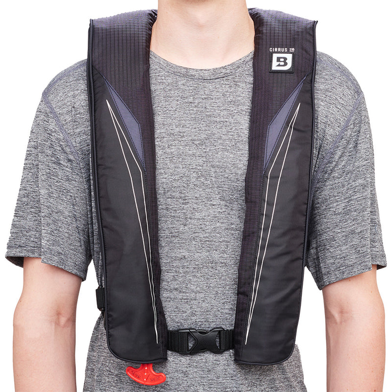 Bluestorm Cirrus 26 Auto/Manual Type V Inflatable PFD - Apex Black [SL6F-21-BLK] - Essenbay Marine