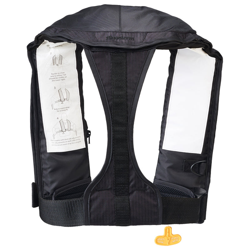 Bluestorm Stratus 35 Auto Type II Inflatable PFD - Apex Black [T1H-19-BLK] - Essenbay Marine