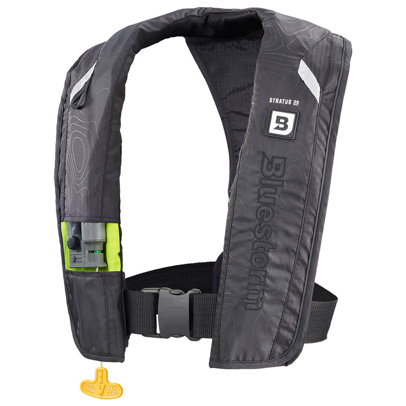 Bluestorm Stratus 35 Auto Type II Inflatable PFD - Apex Black [T1H-19-BLK] - Essenbay Marine