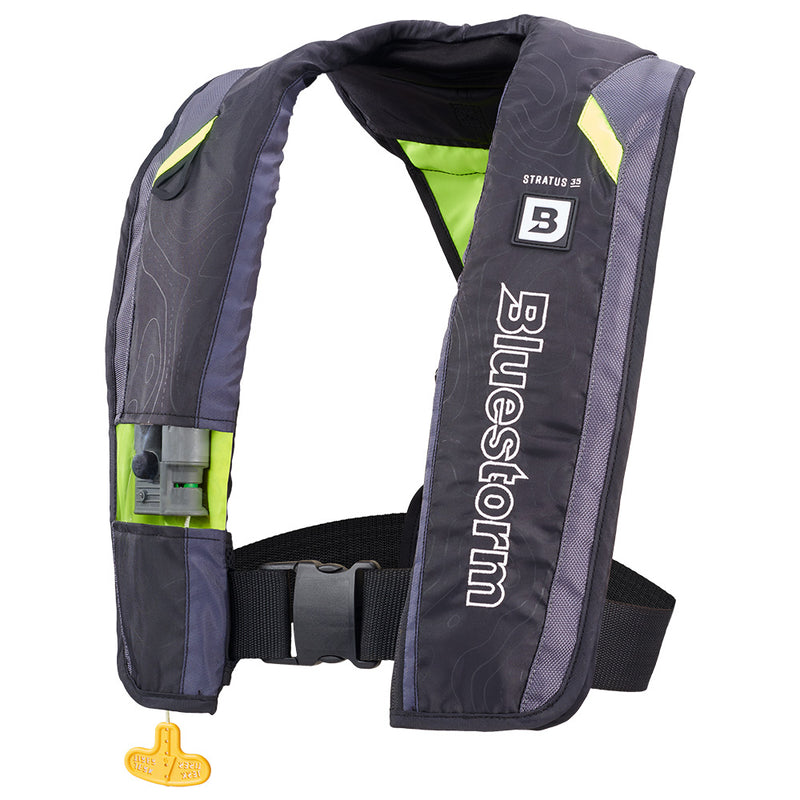 Bluestorm Stratus 35 Auto Type II Inflatable PFD - Hi-Vis [T1H-19-HVS] - Essenbay Marine