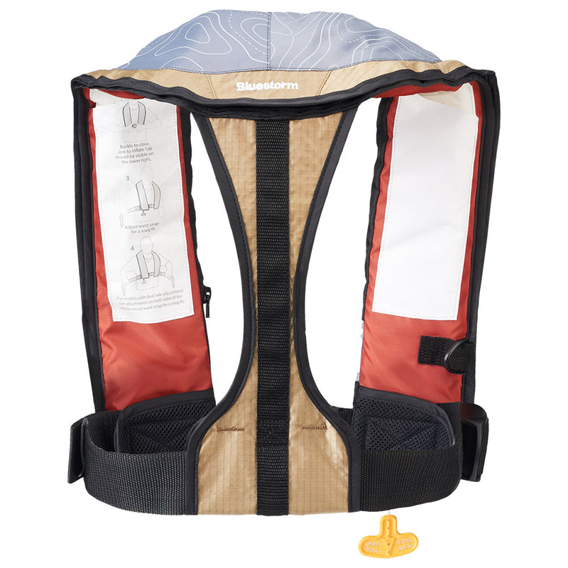 Bluestorm Stratus 35 Auto Type II Inflatable PFD - Tan [T1H-19-TAN] - Essenbay Marine