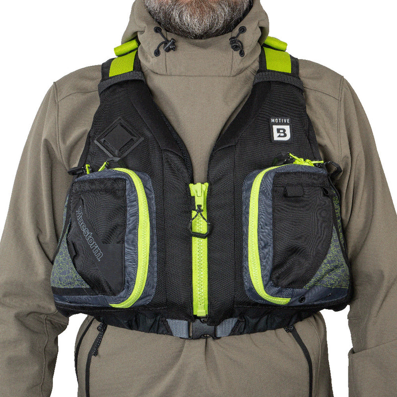 Bluestorm Motive Kayak Fishing Vest - Hi-Vis - 2XL/3XL [BS-248-HVS-2/3XL]