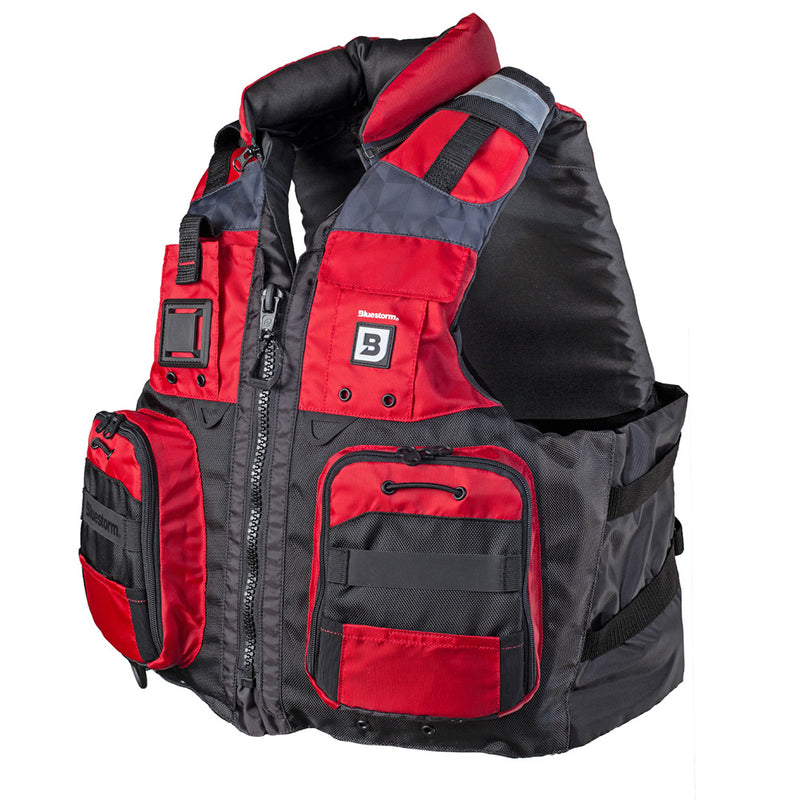 Bluestorm Classic Adult Fishing Life Jacket - Nitro Red - L/XL [BS-70B-RED-L/XL] - Essenbay Marine