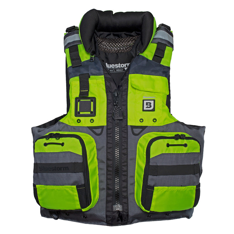 Bluestorm Classic Adult Fishing Life Jacket - Hi-Vis - S/M [BS-70B-HVS-S/M] - Essenbay Marine