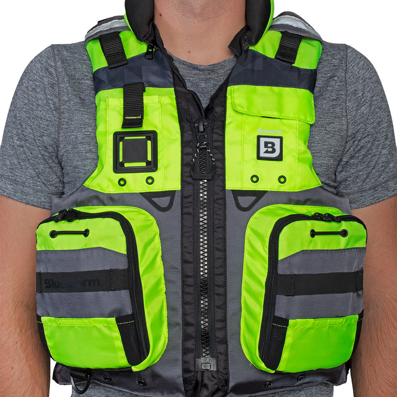 Bluestorm Classic Adult Fishing Life Jacket - Hi-Vis - S/M [BS-70B-HVS-S/M] - Essenbay Marine