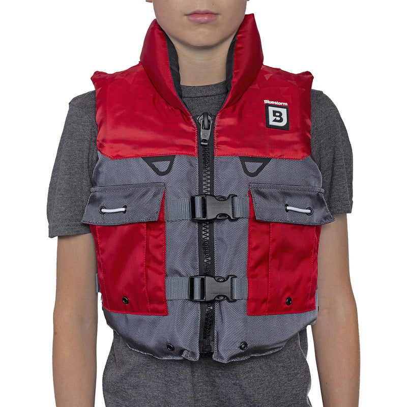 Bluestorm Classic Youth Fishing Life Jacket - Nitro Red [BS-365-RED-Y] - Essenbay Marine