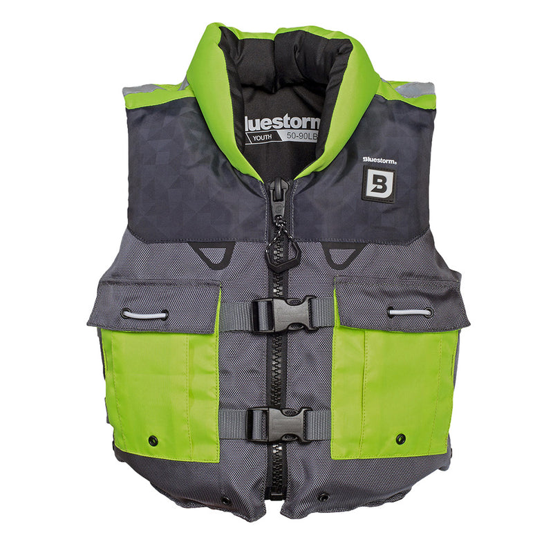 Bluestorm Classic Youth Fishing Life Jacket - Hi-Vis [BS-365-HVS-Y] - Essenbay Marine