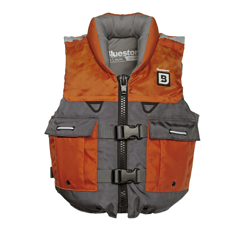 Bluestorm Classic Youth Fishing Life Jacket - Optic Orange [BS-365-ORG-Y] - Essenbay Marine