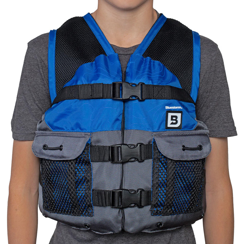 Bluestorm Sportsman Youth Mesh Fishing Life Jacket - Deep Blue [BS-105-NAV-Y] - Essenbay Marine